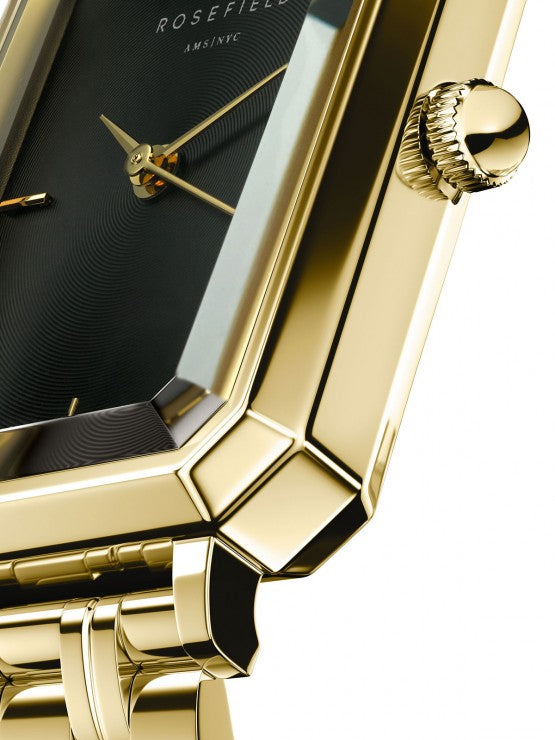 The Octagon Black Sunray Steel Gold