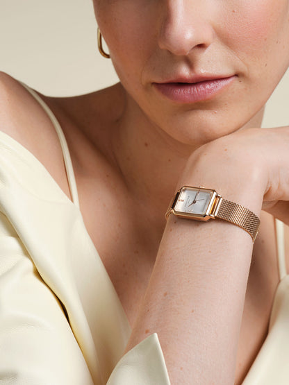 OCTAGON XS MESH WHITE ROSE GOLD OWRMR-O59